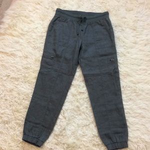 Dark green Athleta linen joggers size 8